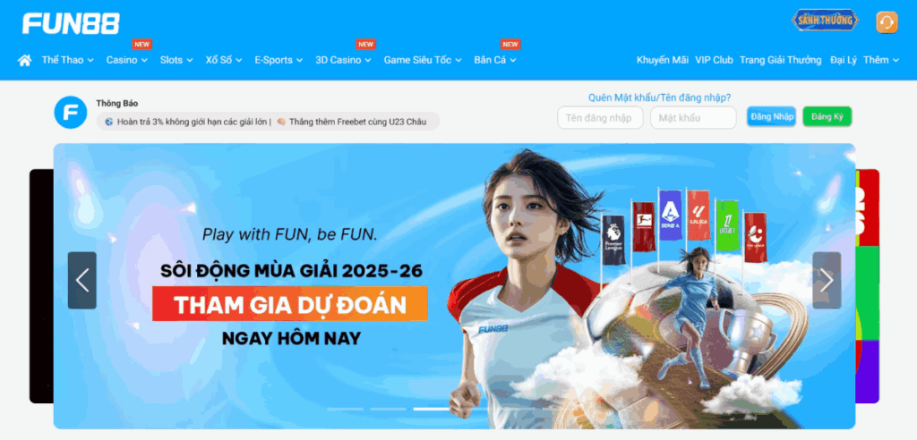 Trang chủ nhà cái Fun88