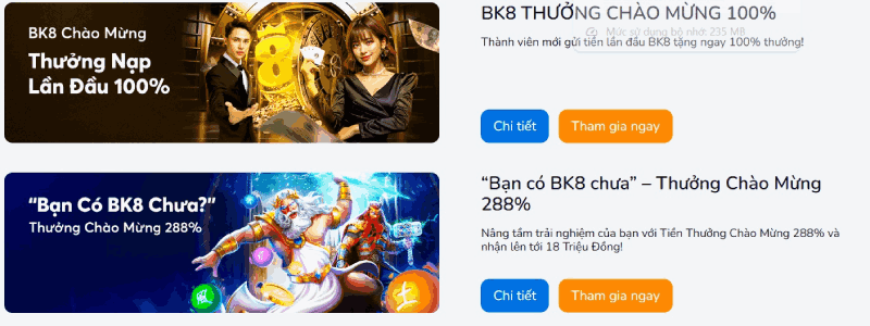 khuyến mãi BK8